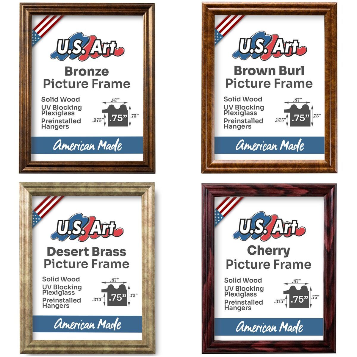 Diamond Art Frames, Solid Wood Custom Picture Frames in 15+ Colors for Diamond Art with Preinstalled Hangers & UV Blocking Plexiglass - Image 3