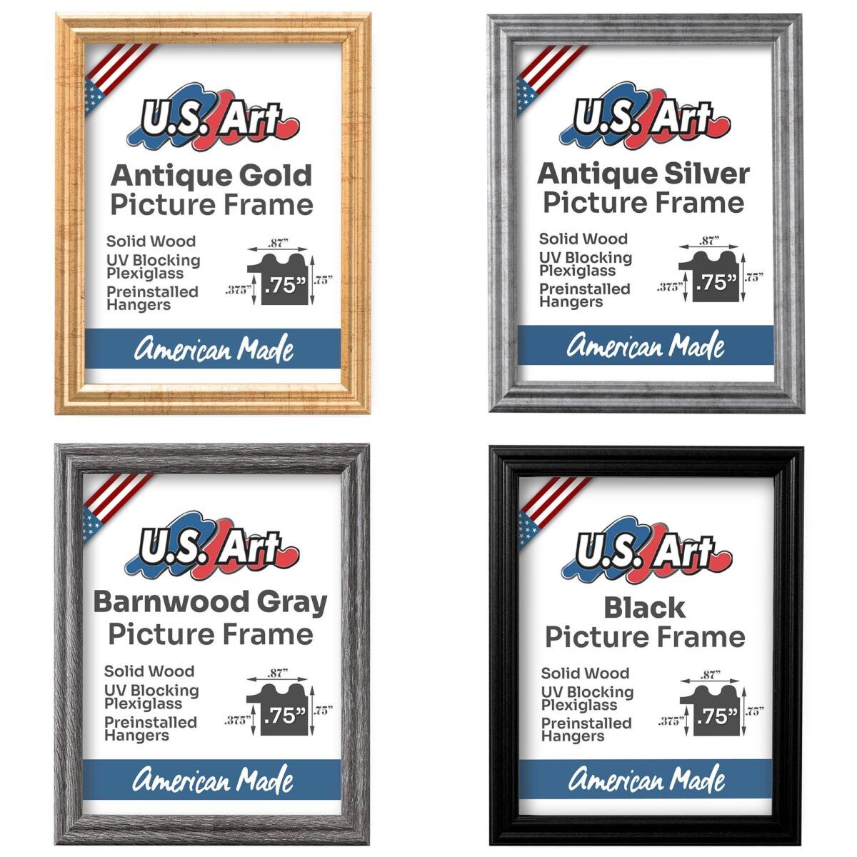 Diamond Art Frames, Solid Wood Custom Picture Frames in 15+ Colors for Diamond Art with Preinstalled Hangers & UV Blocking Plexiglass - Image 2