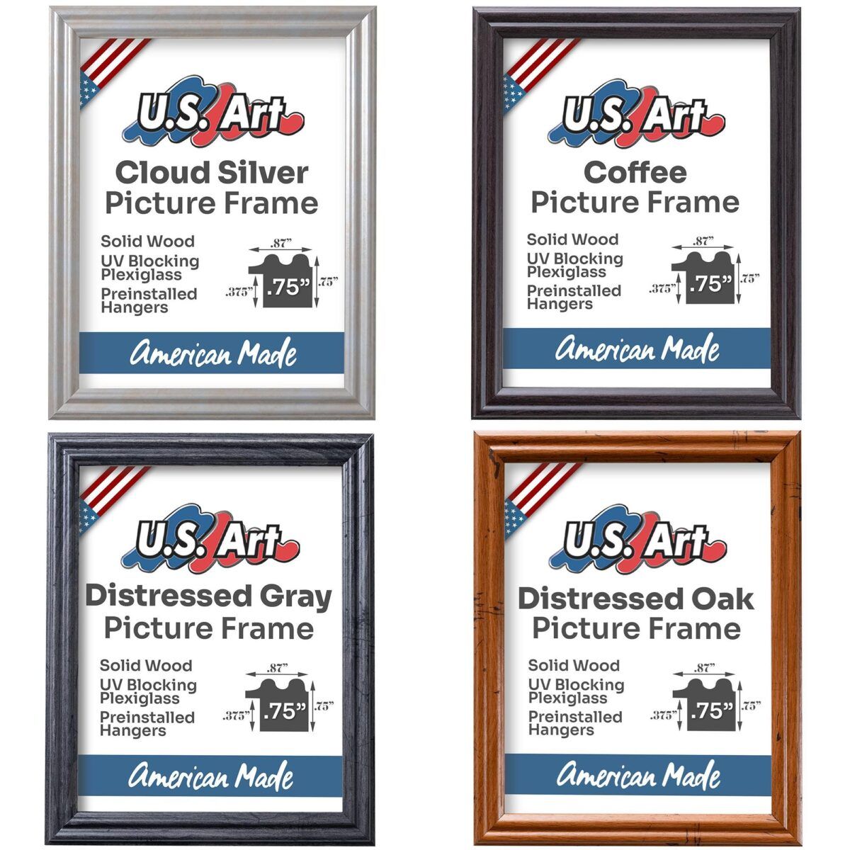 Diamond Art Frames, Solid Wood Custom Picture Frames in 15+ Colors for Diamond Art with Preinstalled Hangers & UV Blocking Plexiglass - Image 4