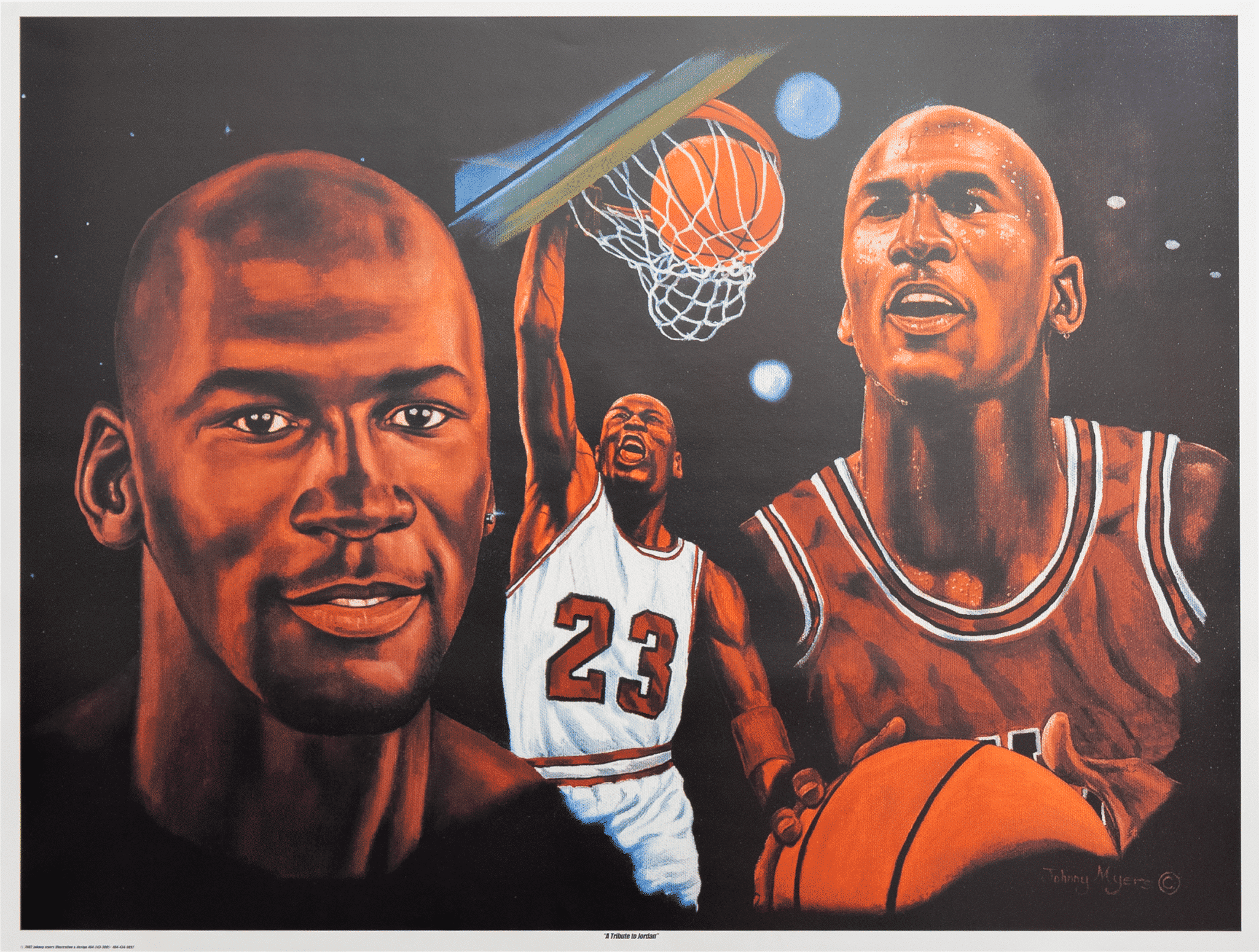 A Tribute to Jordan art print by Johnny Myers