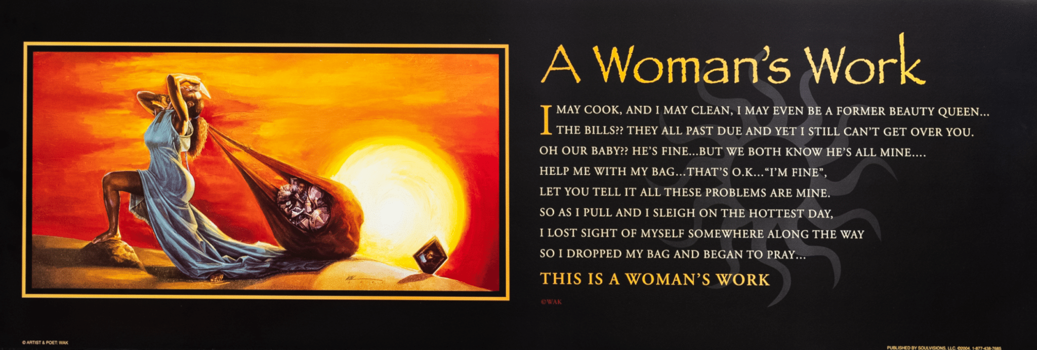 A Woman's Work by WAK, Art Poster Print for Wall, Home Decor - Image 1