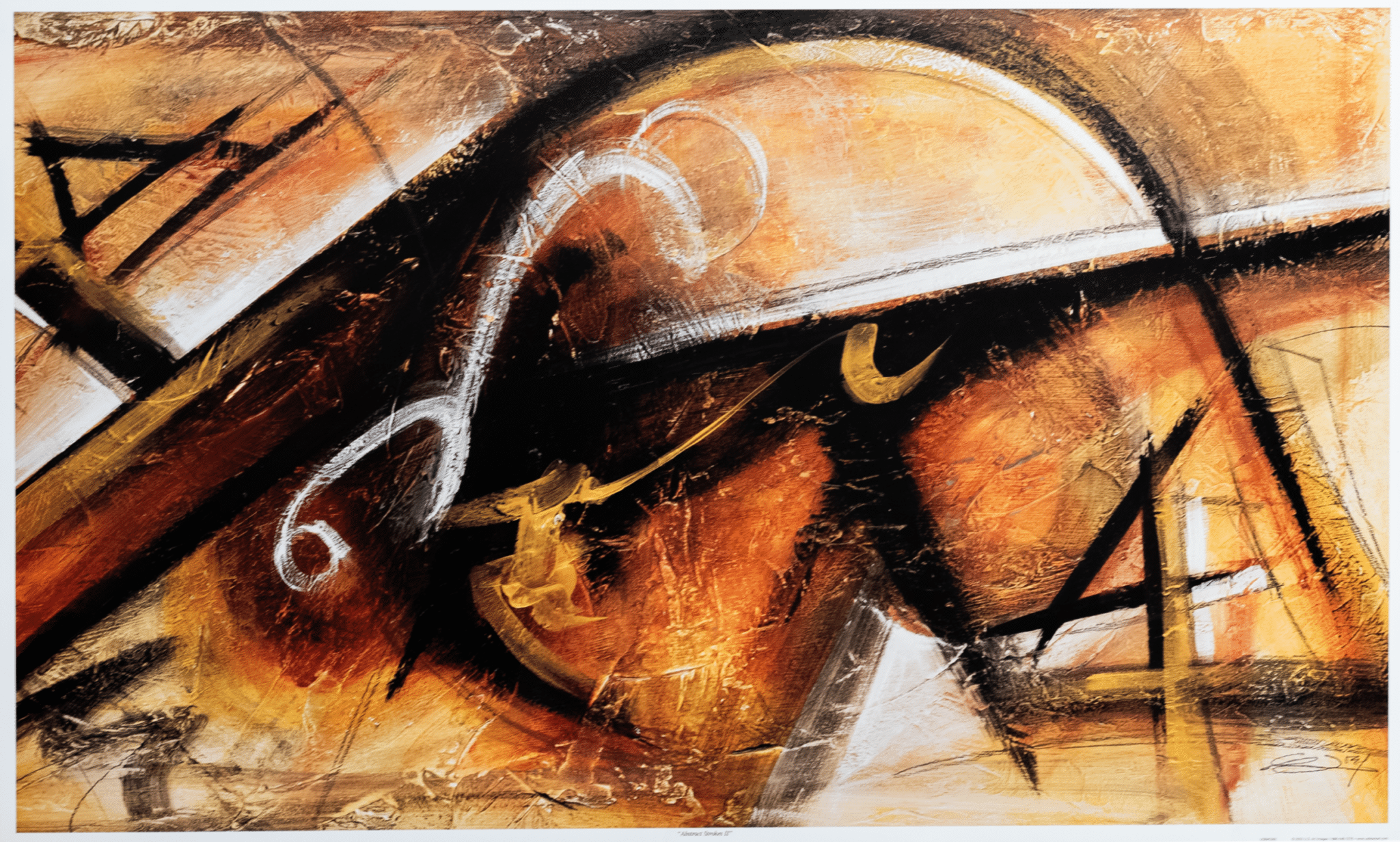 Abstract Strokes II by Ivey, Art Poster Print for Wall, Home Decor - Image 1