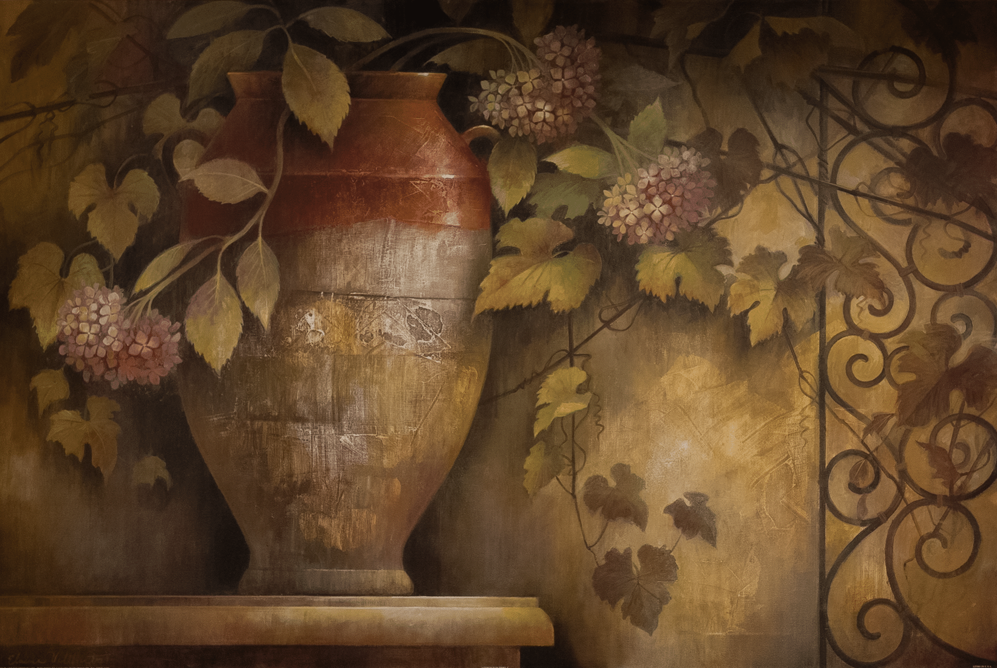 Affresco Di Fiore II by Vollherst, Art Poster Print for Wall, Home Decor