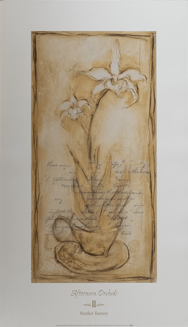 Afternoon Orchids II by Ramsey, Art Poster Print for Wall, Home Decor