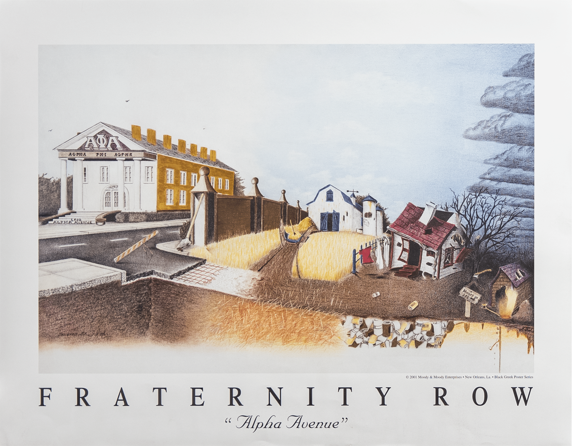 Alpha Avenue by Moody, Art Poster Print for Wall, Home Decor - Image 1