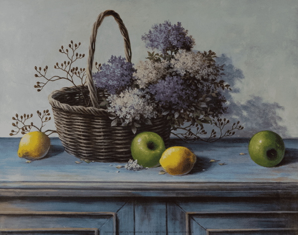 Apples, Lemons, Flowers II art print by Uknown