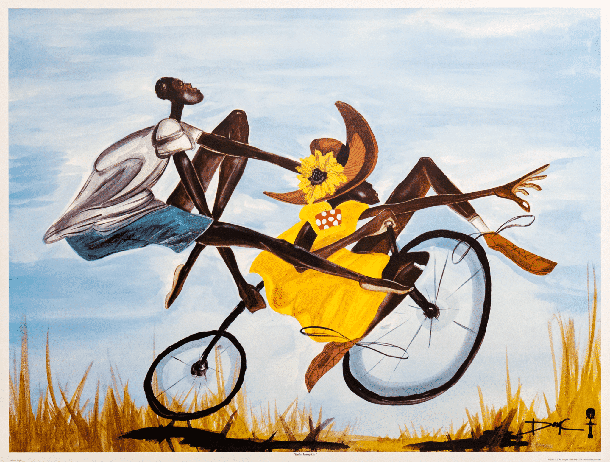 Baby, Hang On art print by Doyle
