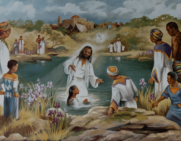 Baptism, Art Poster Print for Wall, Home Decor