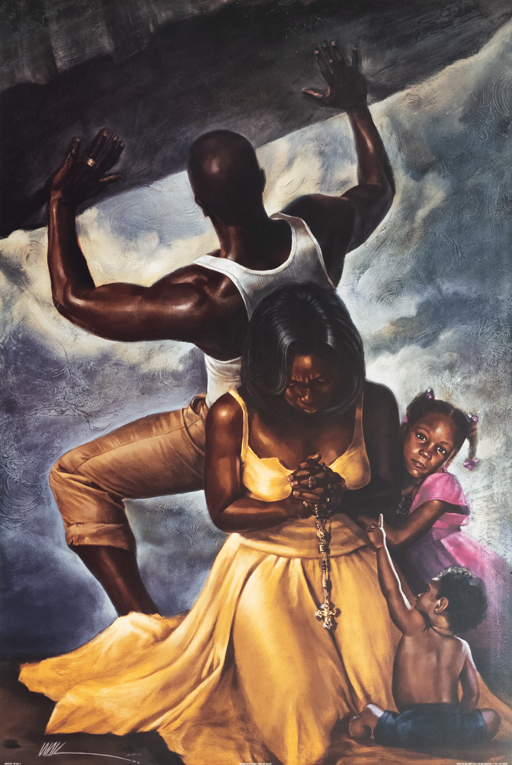 Behind Every Great Man by WAK, Art Poster Print for Wall, Home Decor - Image 1