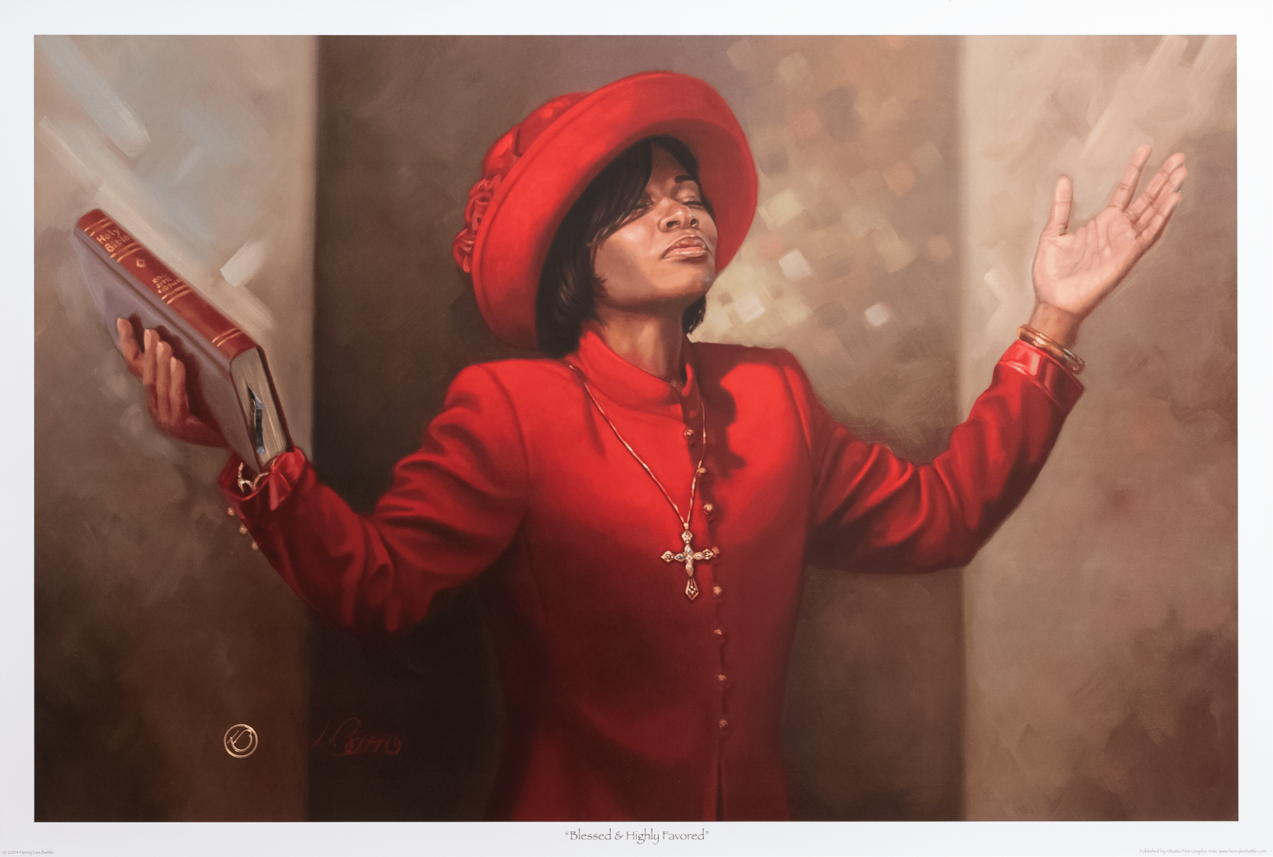 Blessed and Highly Favored by Henry Lee Battle, Art Poster Print for Wall, Home Decor - Image 1