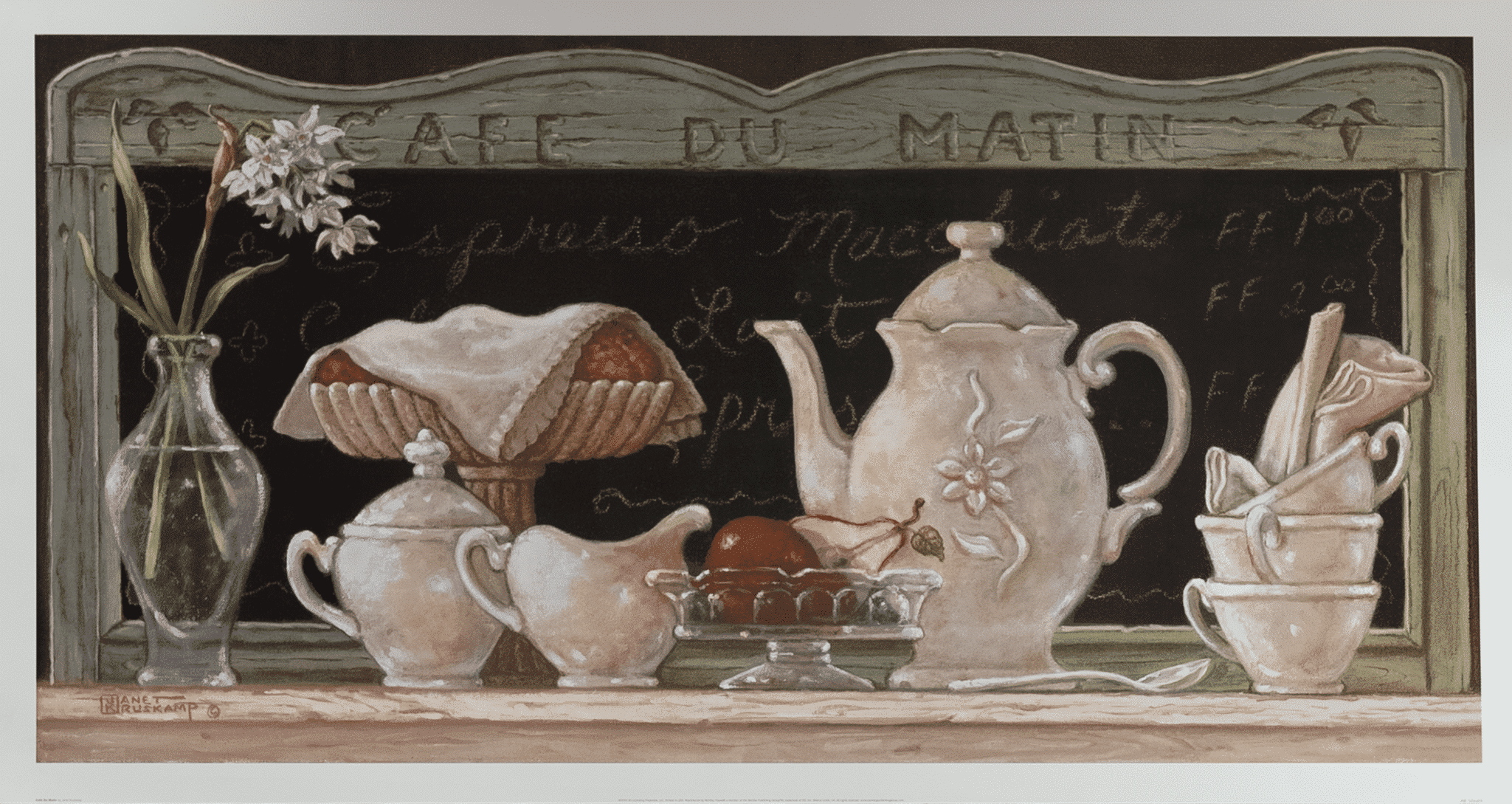 Café Du Matin Art Print by Kruskamp Café Du Matin art print by Kruskamp