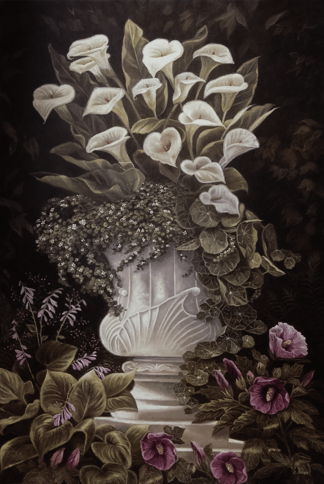 Callas by Brown, Art Poster Print for Wall, Home Decor
