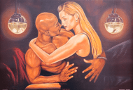 Candle Light Kiss art print by Johnny Meyers