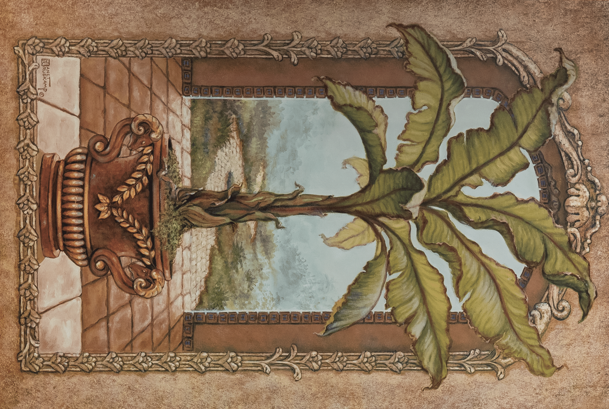 Classical Banana Tree by Kruskamp, Art Poster Print for Wall, Home Decor