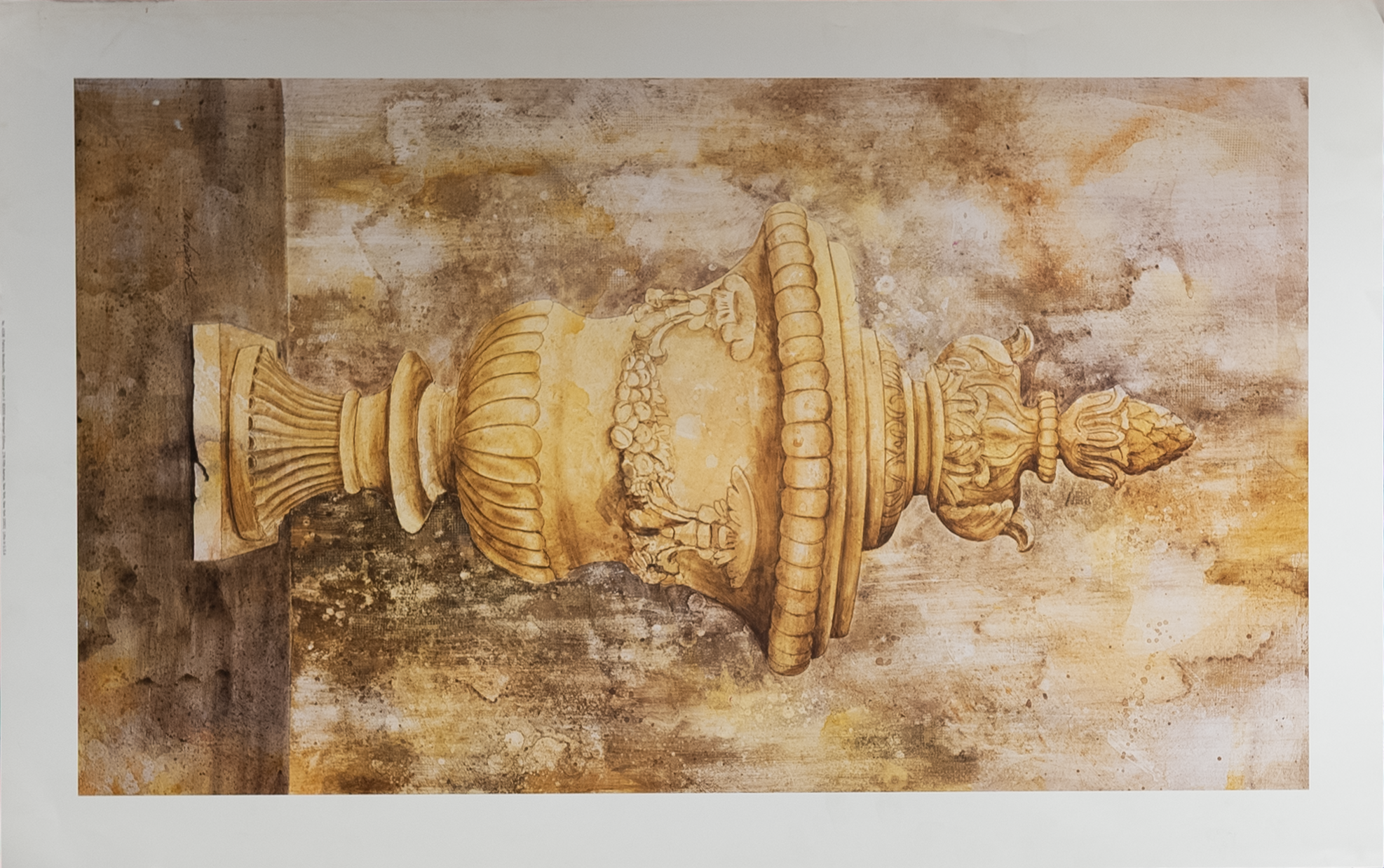 Classical Urn II by Woodworth, Art Poster Print for Wall, Home Decor