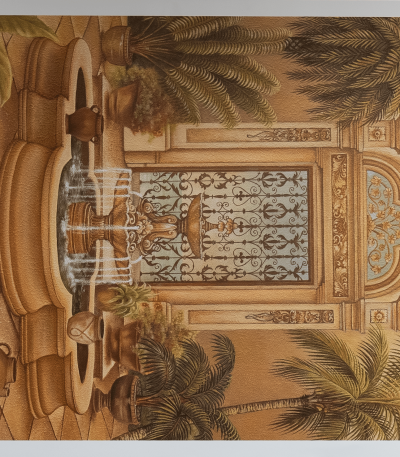 Courtyard Fountain art print by Kessler-Romano