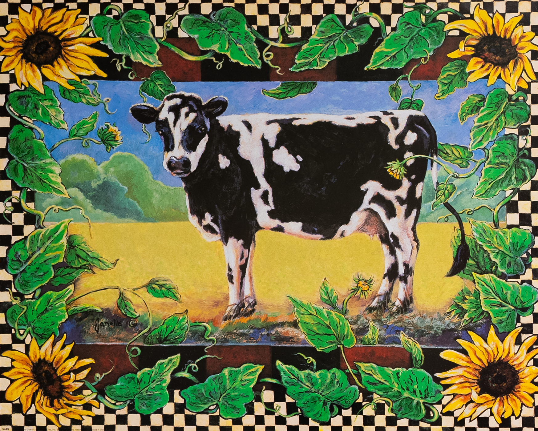 Cow, Art Poster Print for Wall, Home Decor