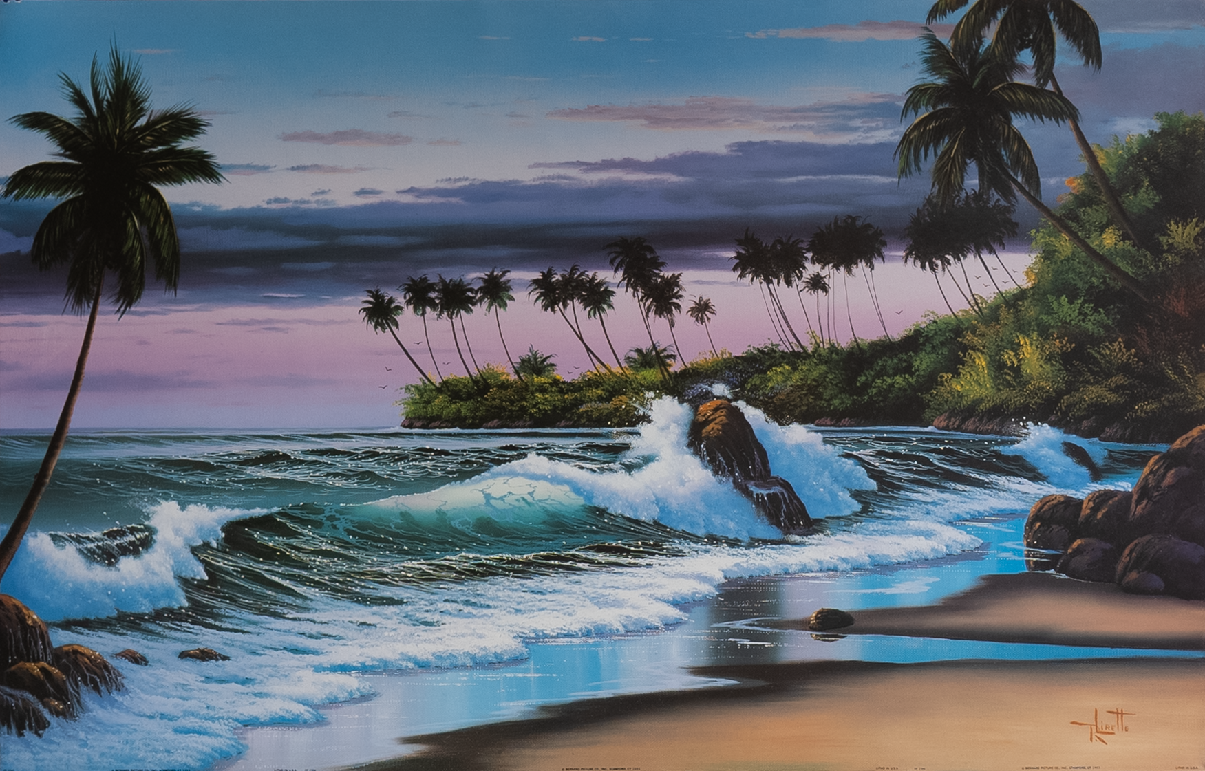 Crashing Waves I by Lirette, Art Poster Print for Wall, Home Decor
