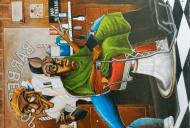 Cuttin' Up art print by Tracy Andrews
