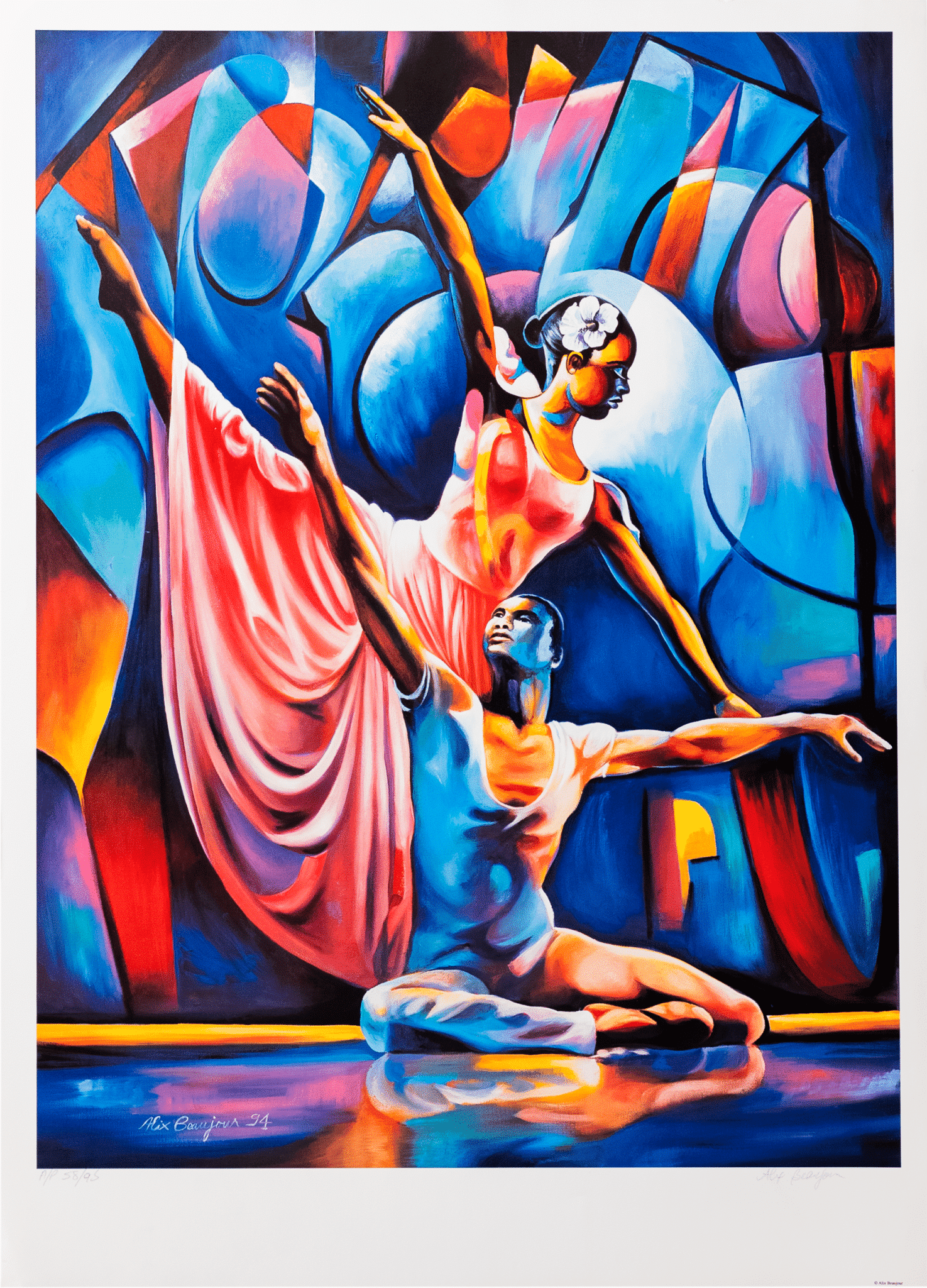 Dancing Couple art print by Alix Beaujour