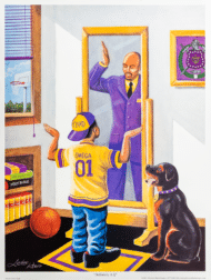 Definitely a Q by Lester Kern, Art Poster Print for Wall, Home Decor