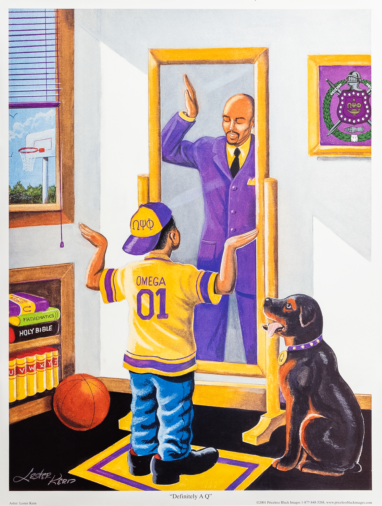 Definitely a Q by Lester Kern, Art Poster Print for Wall, Home Decor - Image 1