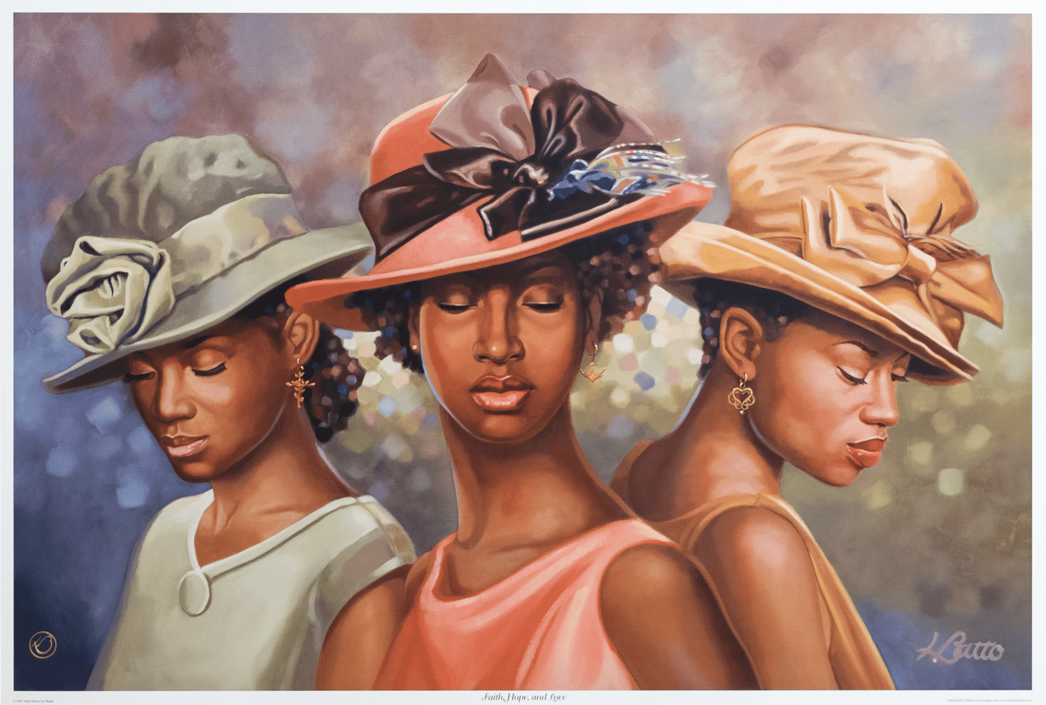 Faith, Hope, and Love art print by Henry Lee Battle