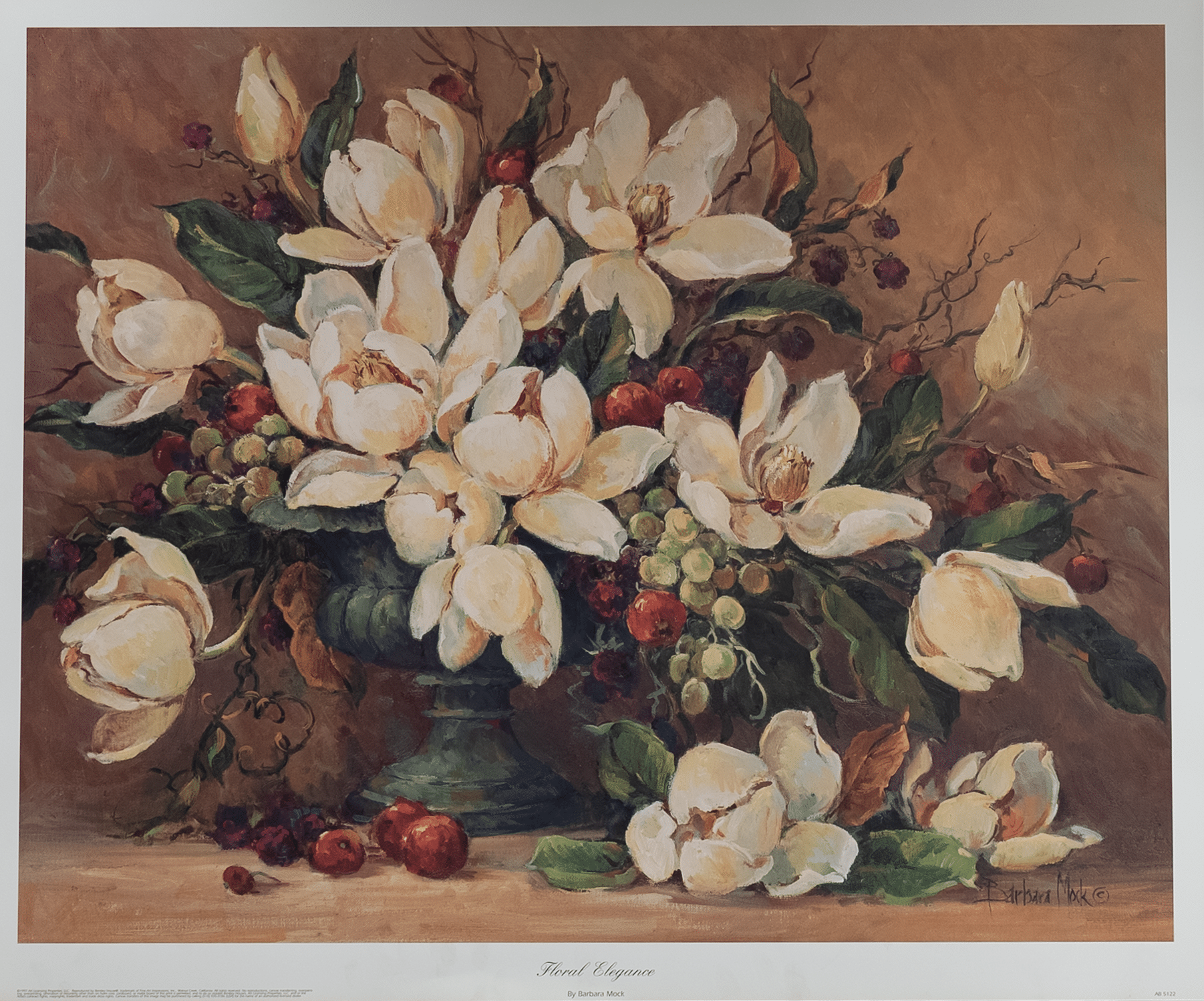 Floral Elegance by Mock, Art Poster Print for Wall, Home Decor