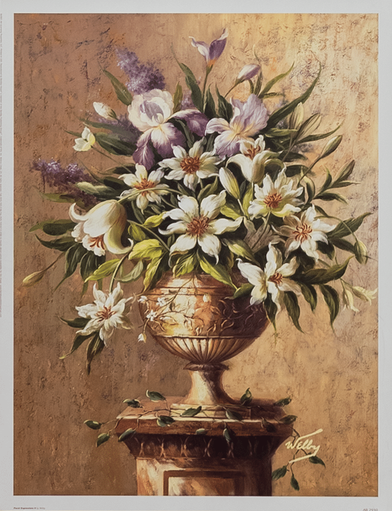 Floral Expressions II by Welby, Art Poster Print for Wall, Home Decor