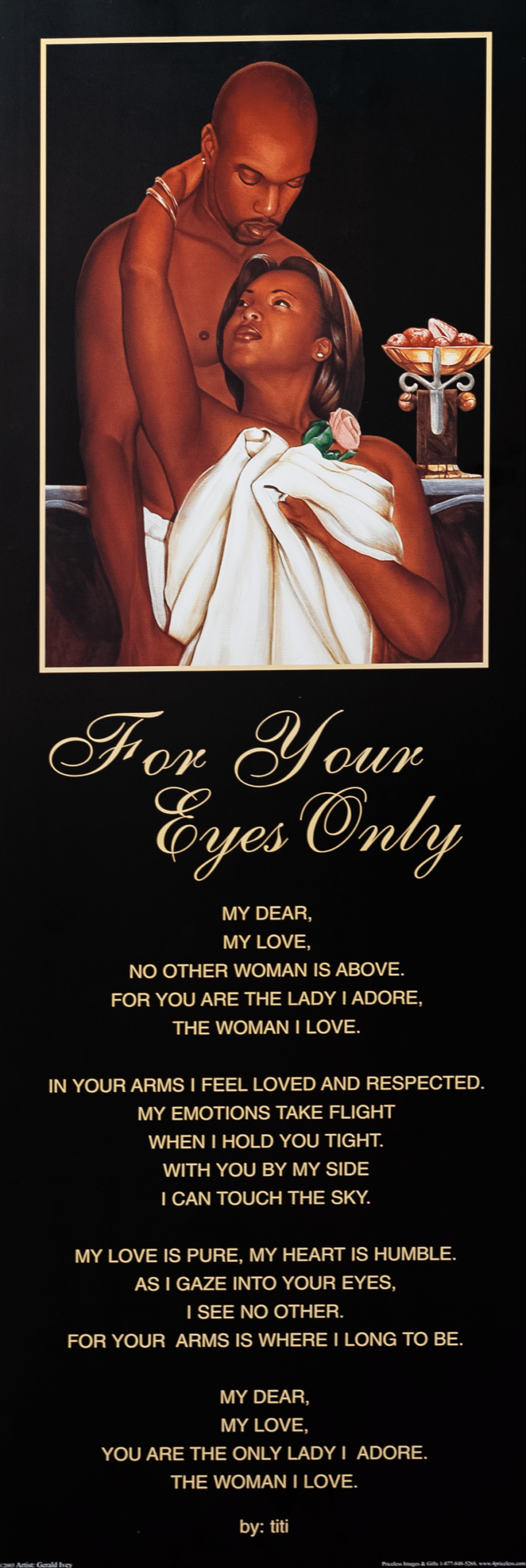 For Your Eyes Only I by Gerald Ivey, Art Poster Print for Wall, Home Decor - Image 1