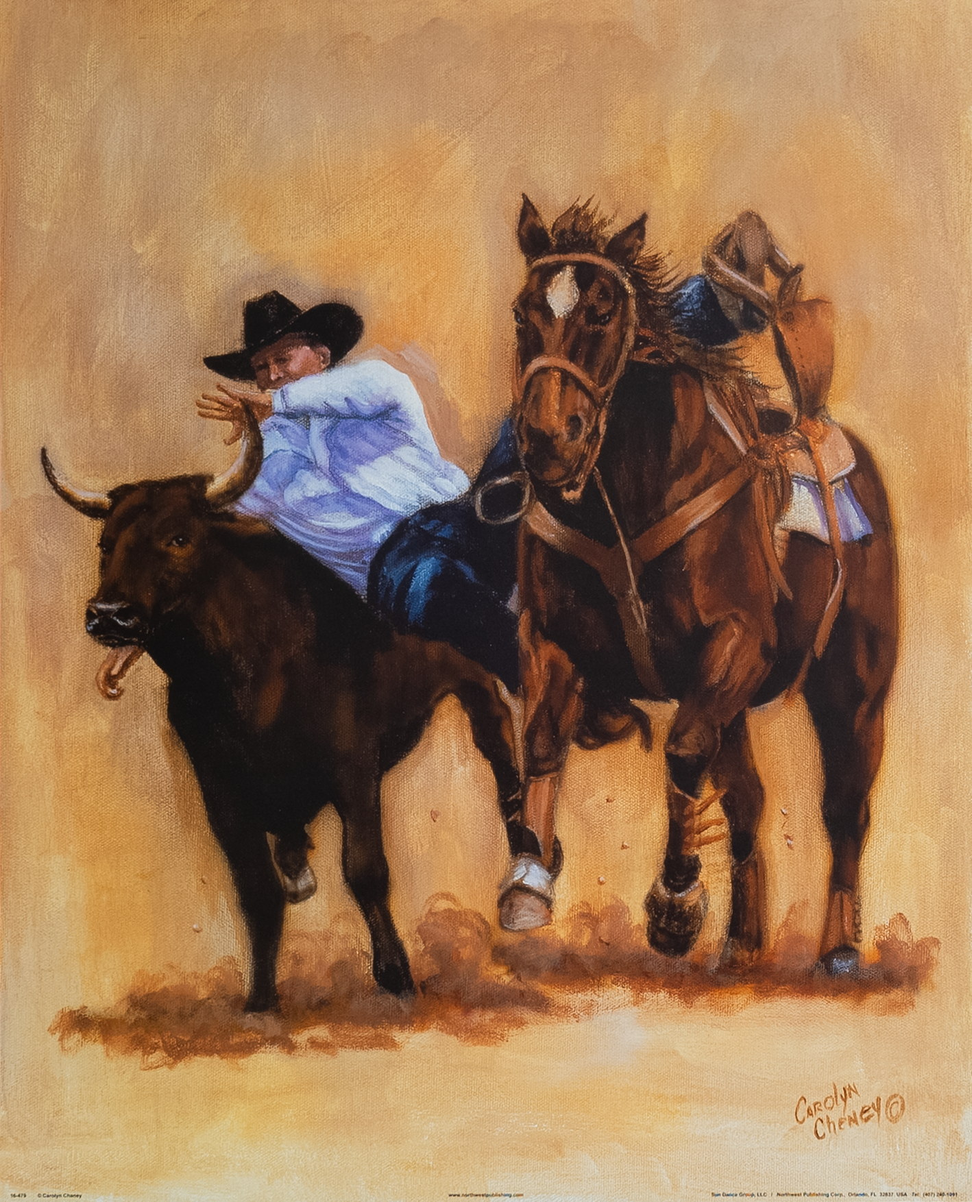 From Horse to Bull by Cheney, Art Poster Print for Wall, Home Decor