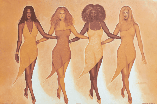 Girlfriends art print by Zebra