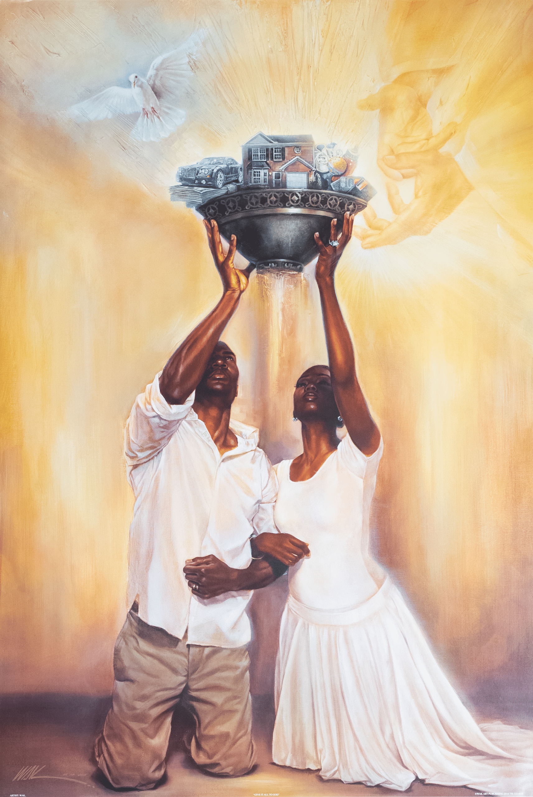 Give it all to God by WAK, Art Poster Print for Wall, Home Decor - Image 1