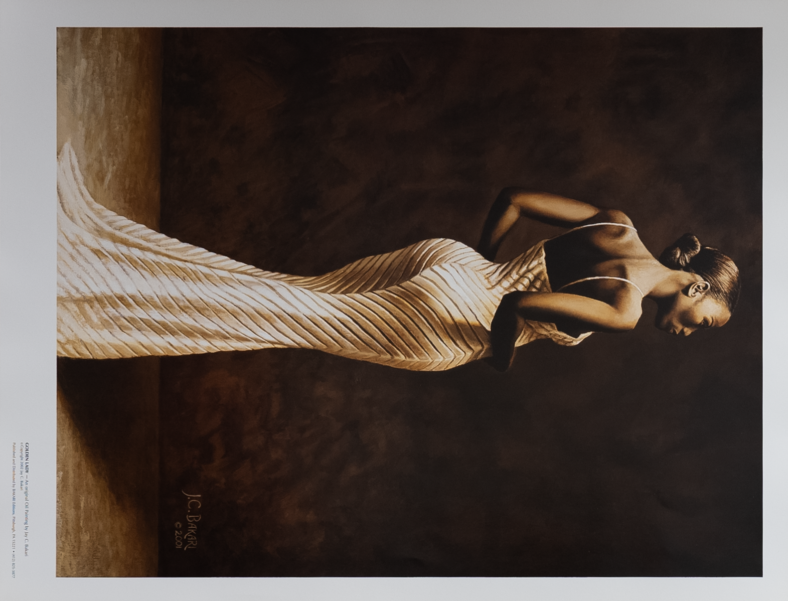 Golden Lady by Bakari, Art Poster Print for Wall, Home Decor