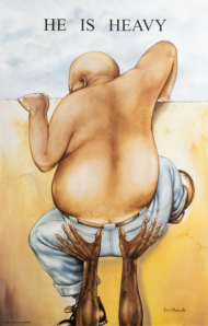 He is Heavy by Ben Melech, Art Poster Print for Wall, Home Decor