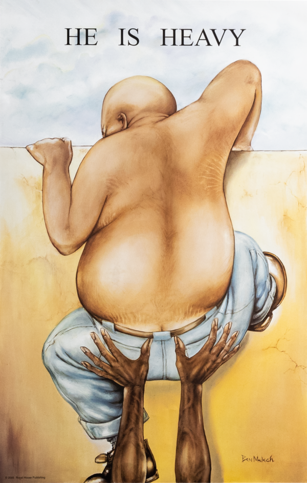 He is Heavy by Ben Melech, Art Poster Print for Wall, Home Decor