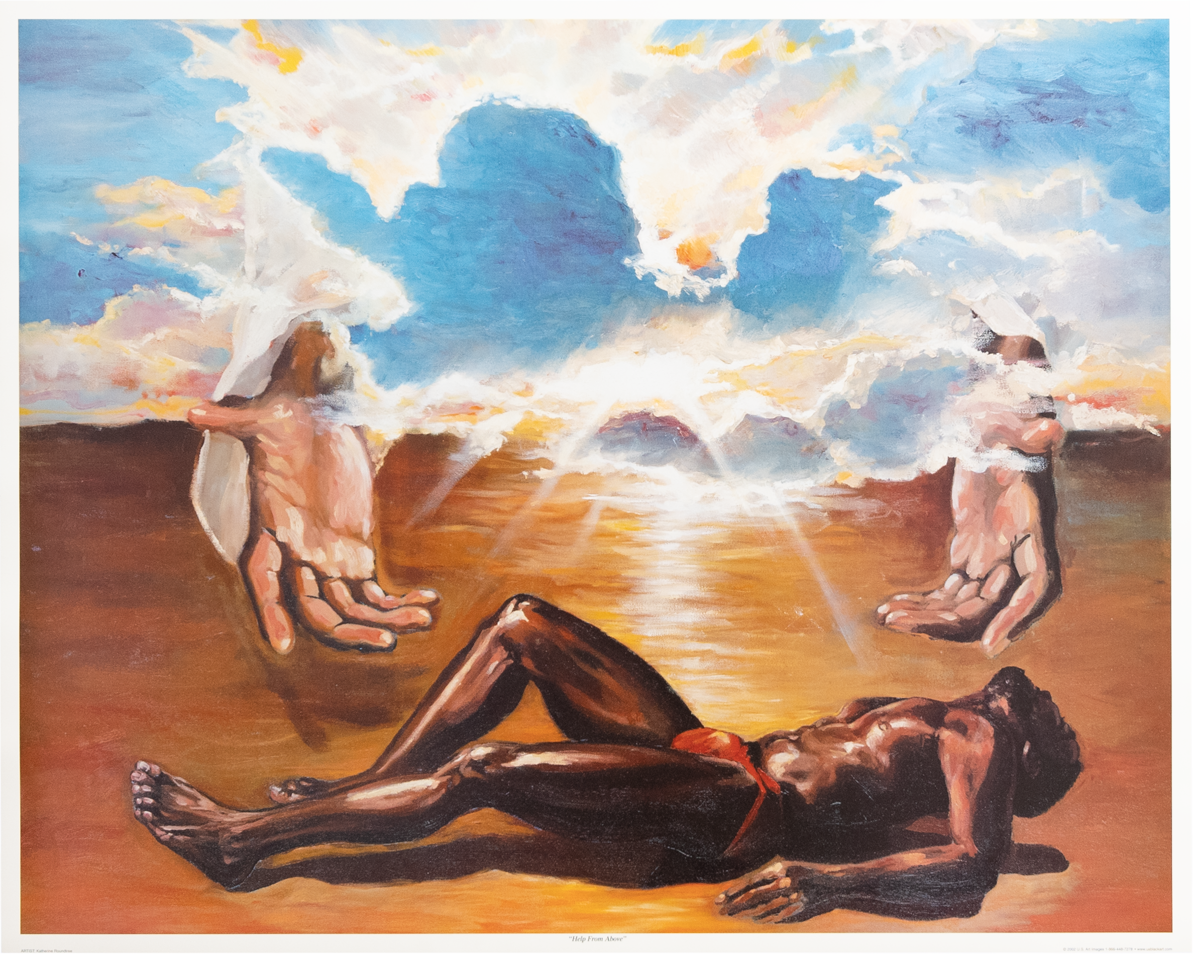 Help From Above by Katherine Roundtree, Art Poster Print for Wall, Home Decor