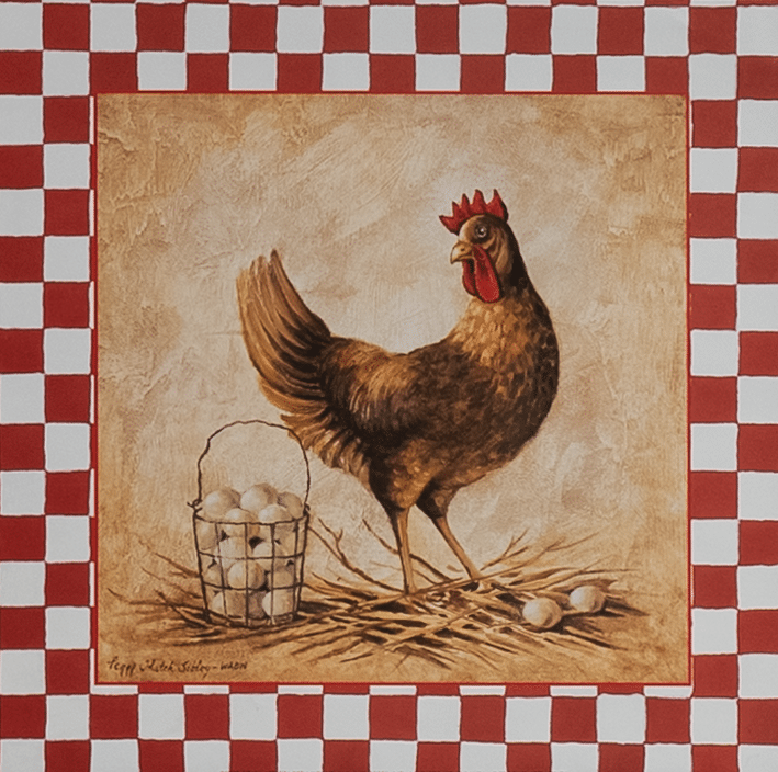 Hen by Sibley, Art Poster Print for Wall, Home Decor