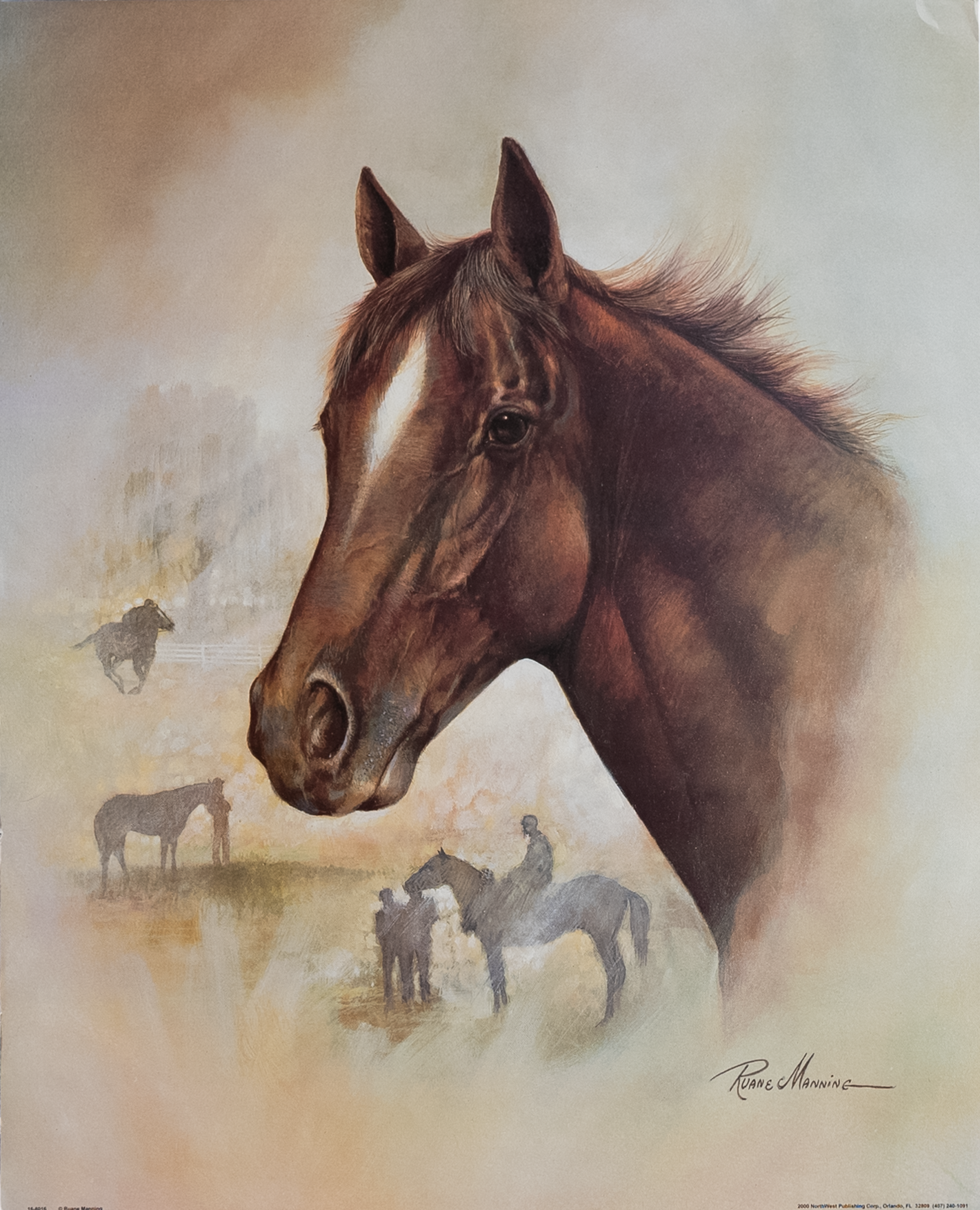 Horse Montage I by Manning, Art Poster Print for Wall, Home Decor