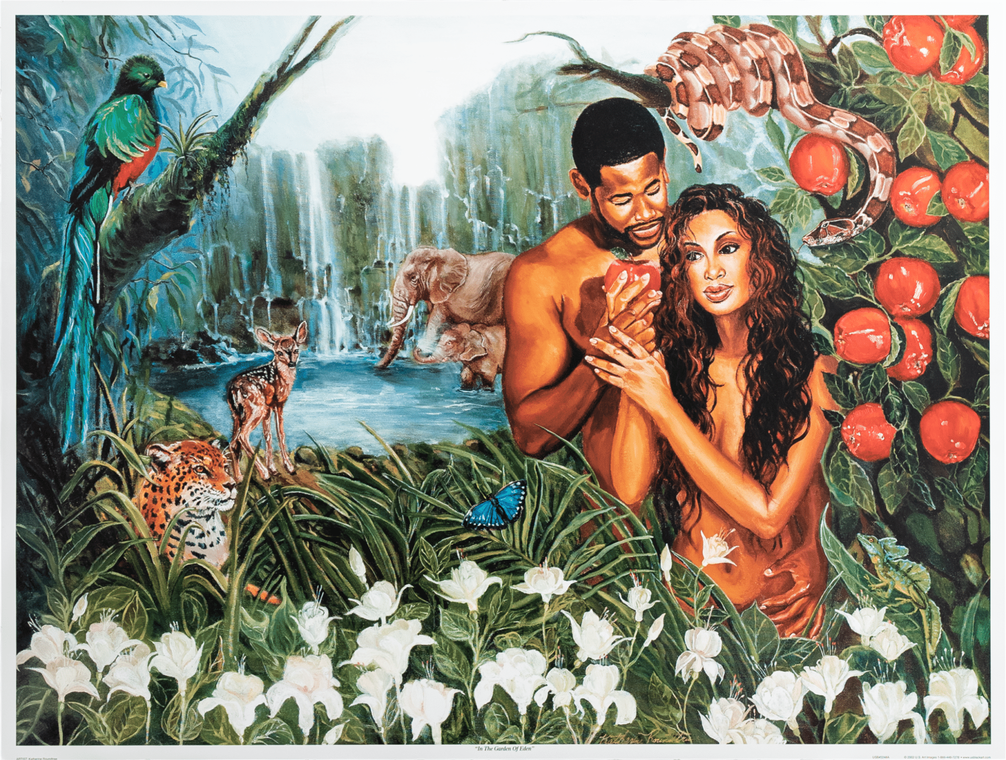 In the Garden of Eden by Katherine Roundtree, Art Poster Print for Wall, Home Decor - Image 1