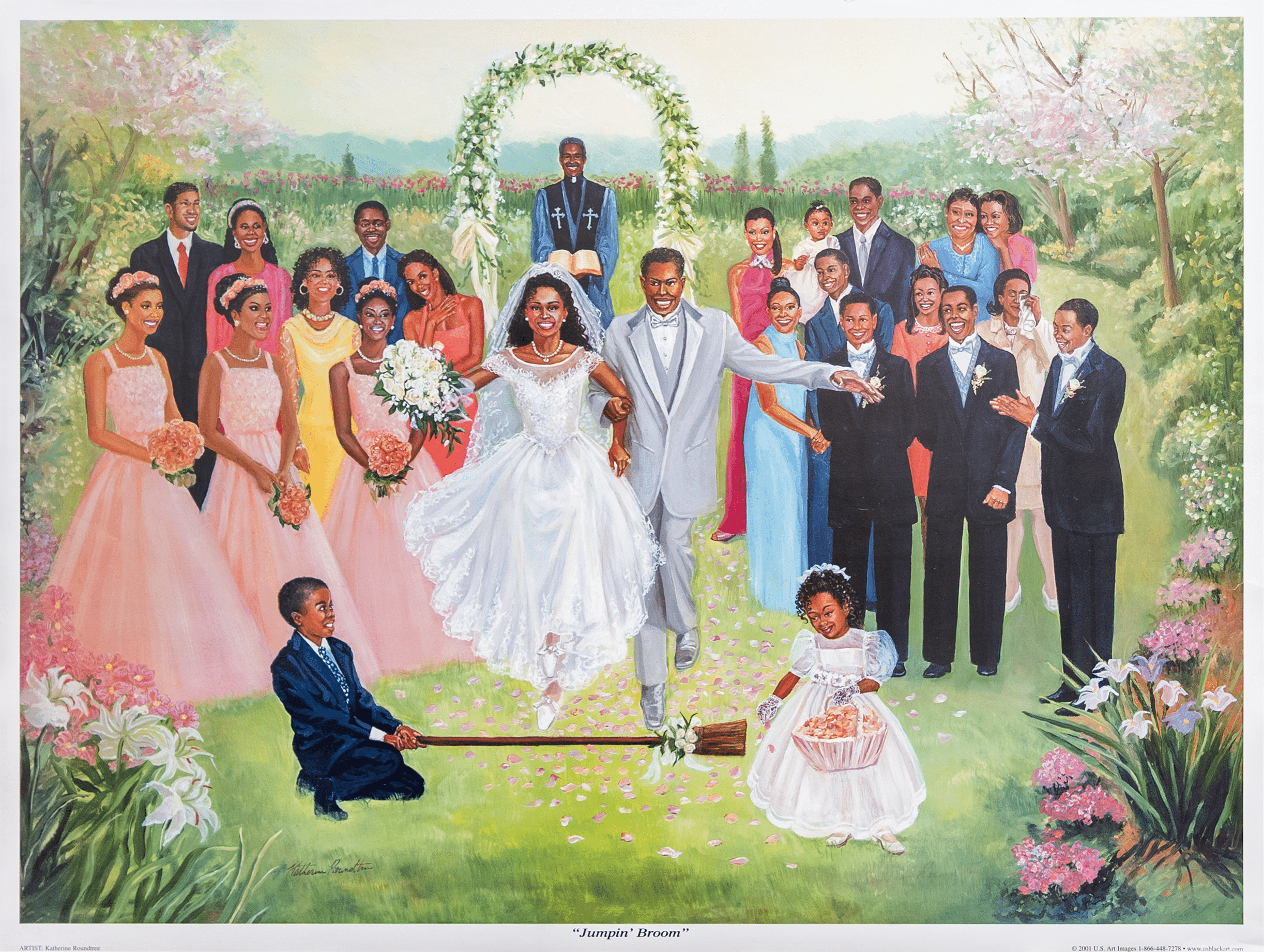 Jumpin' Broom by Katherine Roundtree, Art Poster Print for Wall, Home Decor - Image 1