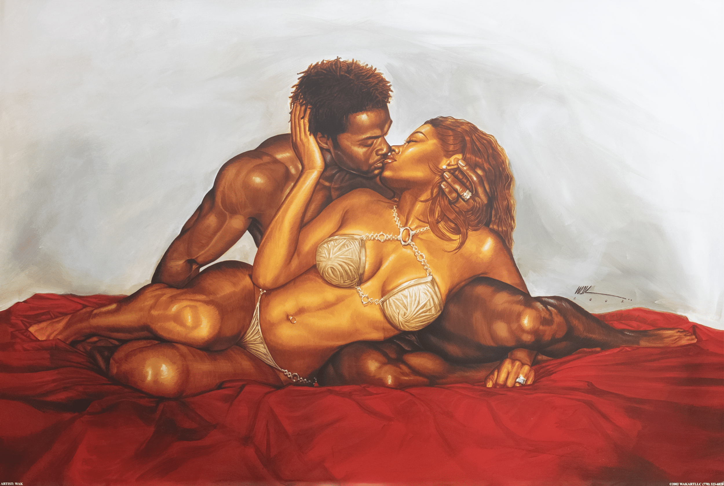 Kiss by WAK, Art Poster Print for Wall, Home Decor - Image 1