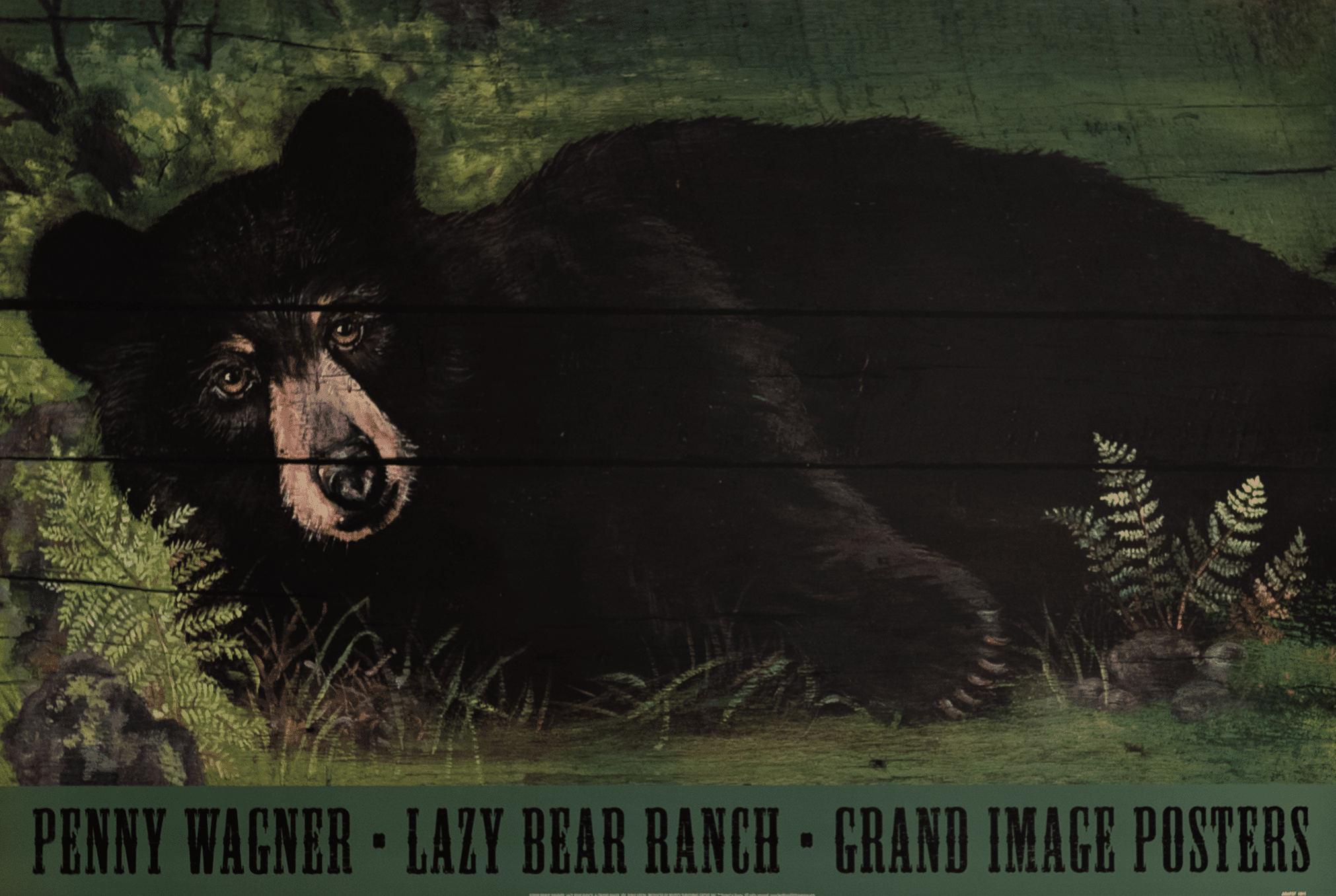 Lazy Bear Ranch by Wagner, Art Poster Print for Wall, Home Decor - Image 1