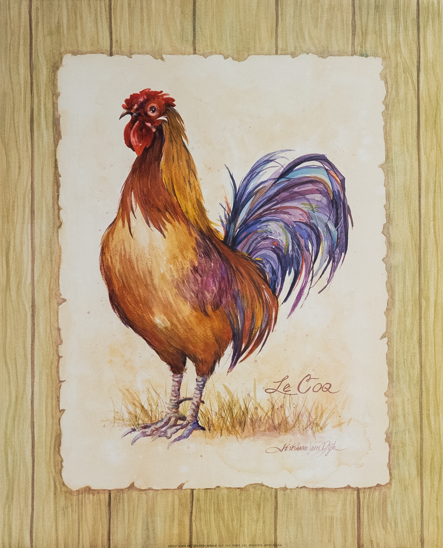 Le Coq by Van Dyke, Art Poster Print for Wall, Home Decor
