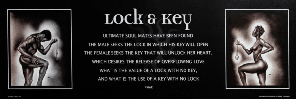 Lock & Key by WAK, Art Poster Print for Wall, Home Decor