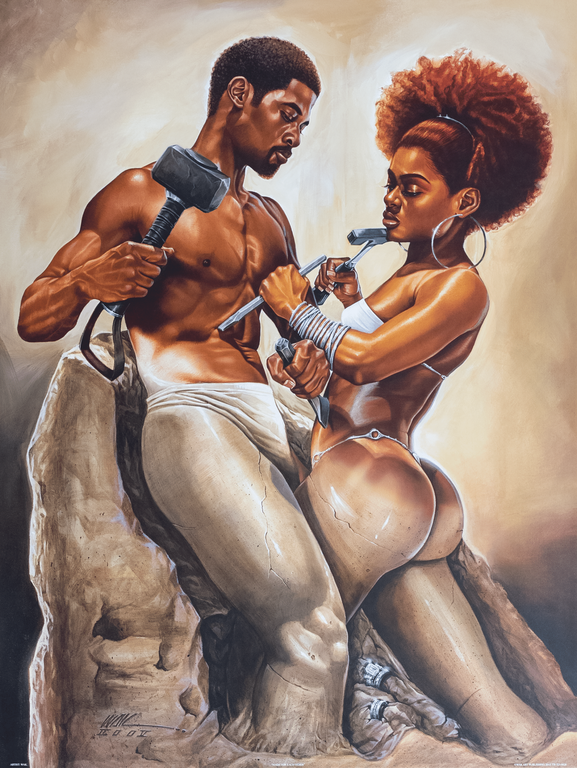 Made for Eachother by WAK, Art Poster Print for Wall, Home Decor - Image 1