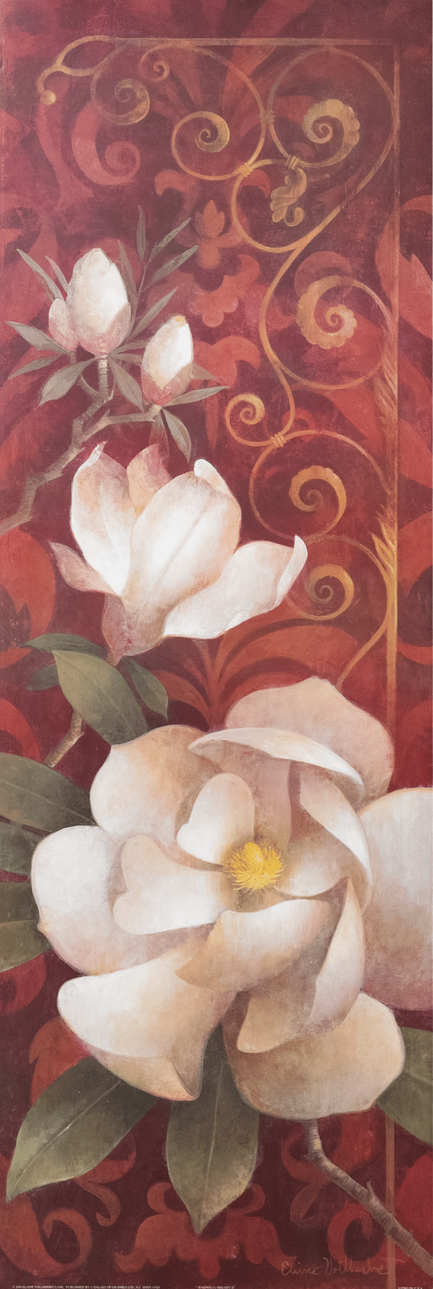Magnolia Melody II by Elaine Vollherbst, Art Poster Print for Wall, Home Decor - Image 1