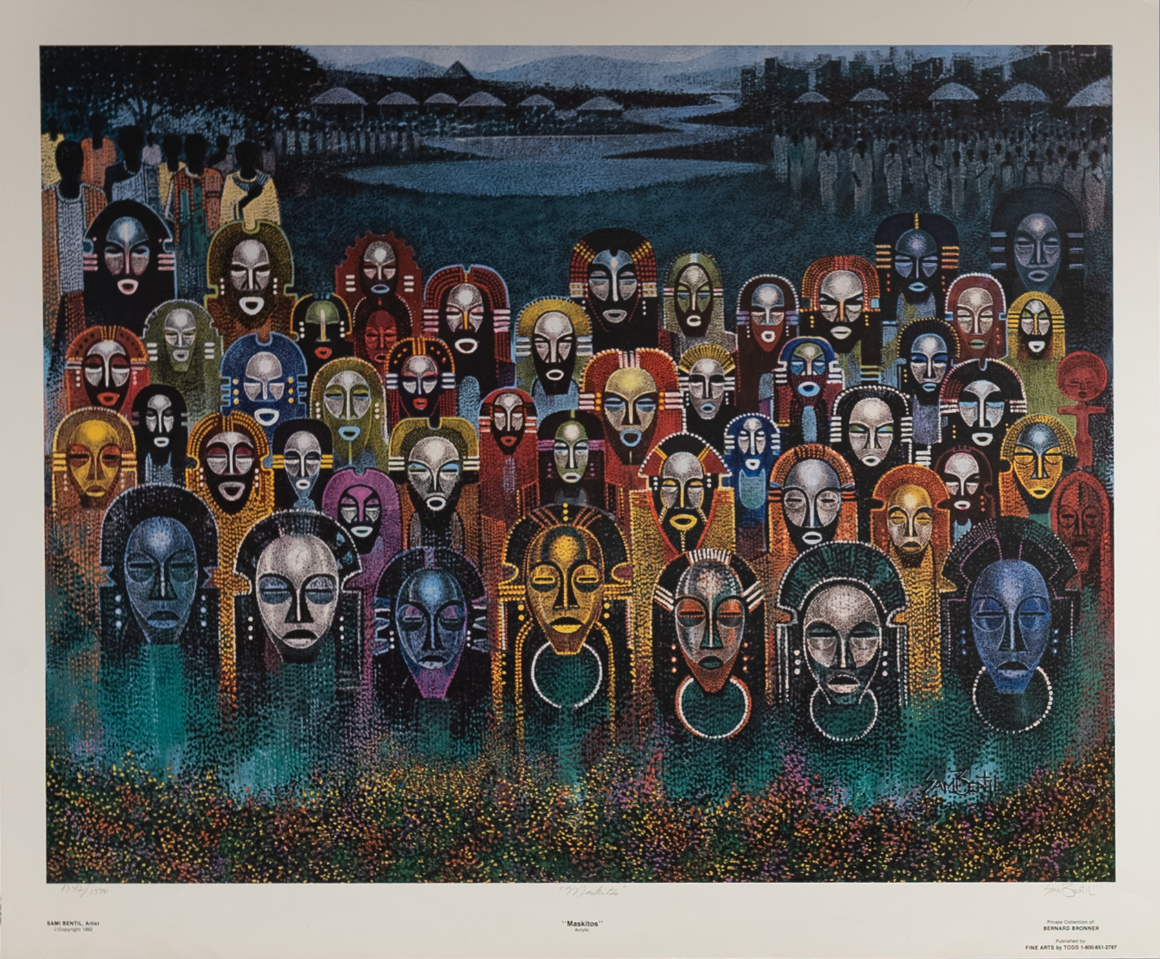 Maskitos by Bentil, Art Poster Print for Wall, Home Decor