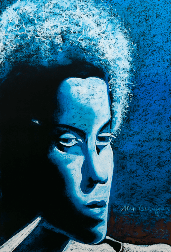 Moody Blue by Alix Beaujour, Art Poster Print for Wall, Home Decor