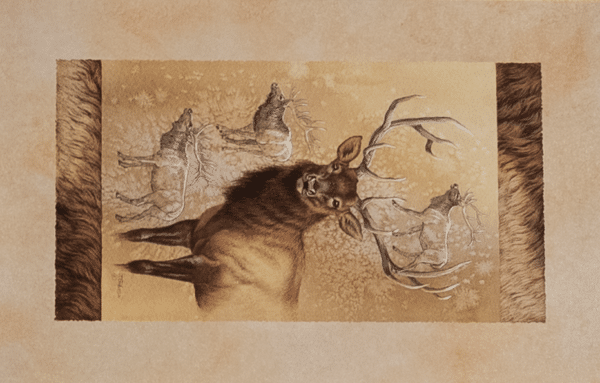 Moose by Gibson, Art Poster Print for Wall, Home Decor
